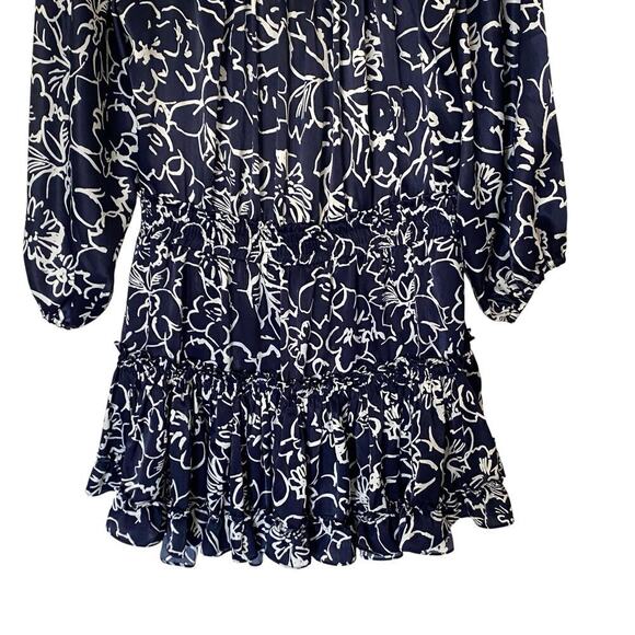 MISA LOS ANGELES Darla Off the Shoulder Floral Ruffle Mini Dress, Size Medium - Picture 7 of 12